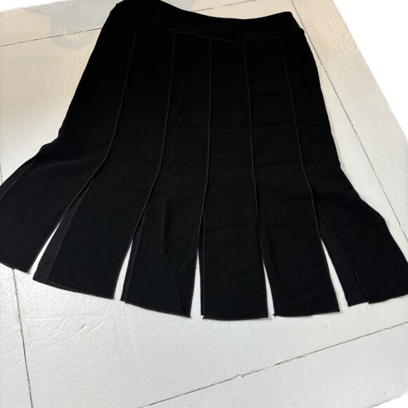 Drama  Paneled Black Knit Slit  bottom Vtg - Picture 4 of 14